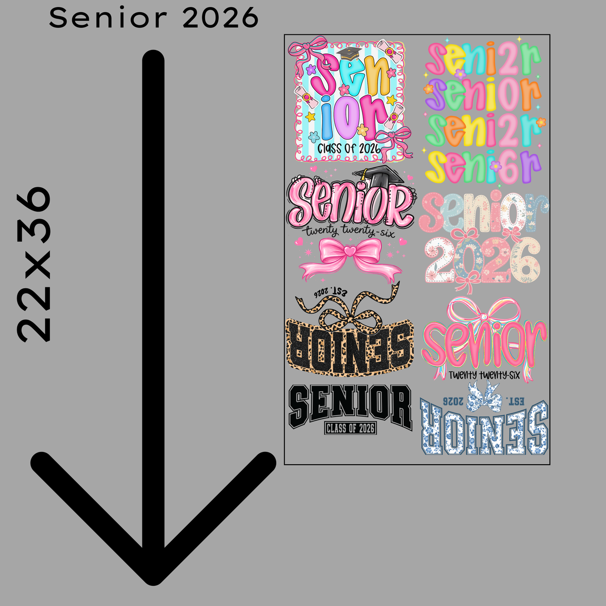 Senior 2026 Gang Sheet