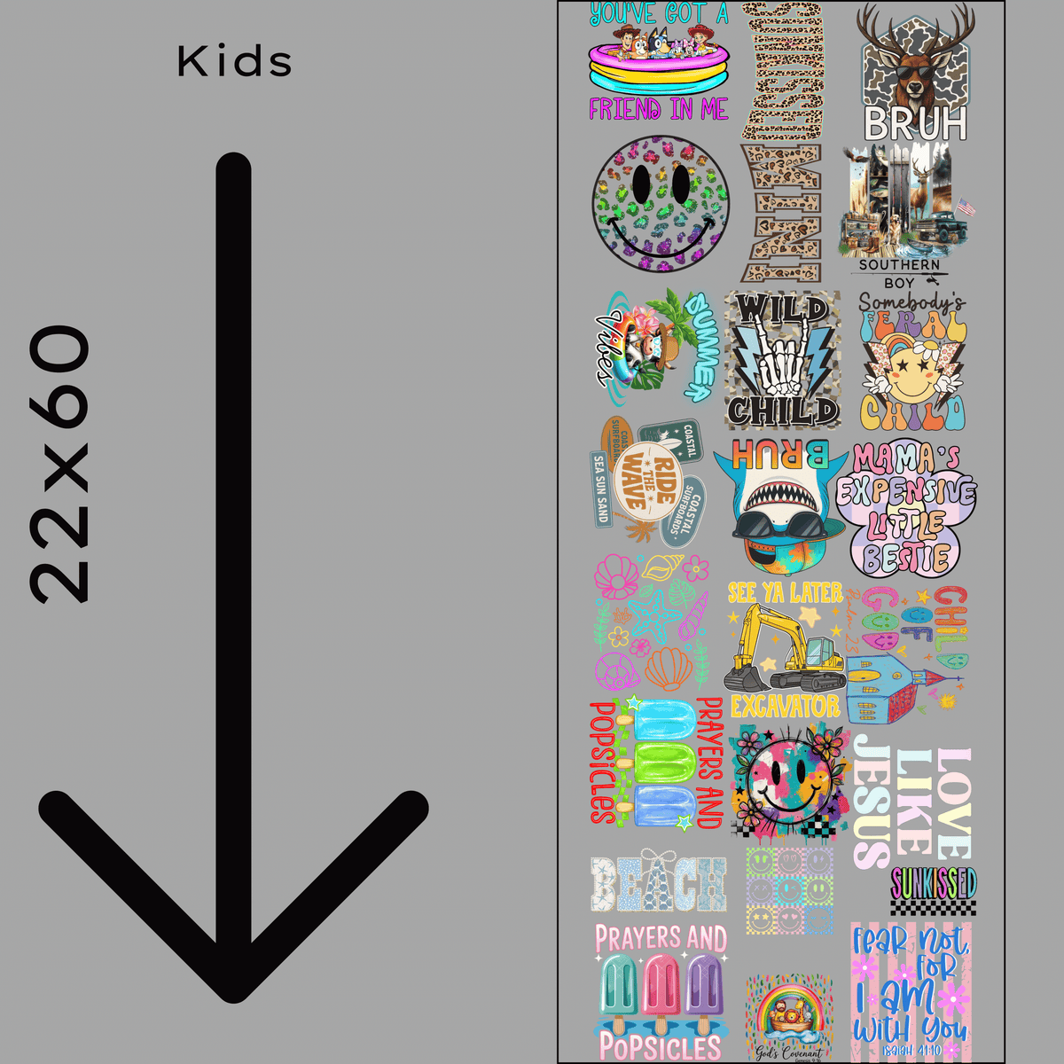 Summer Kids Gang Sheet