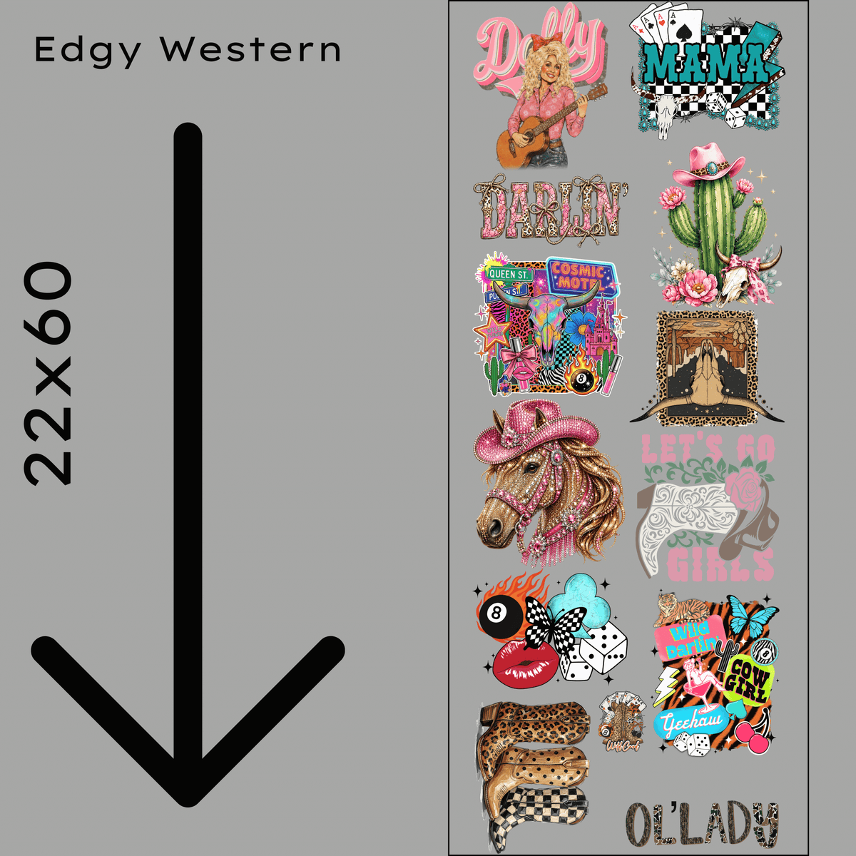 Edgy Western Gang Sheet