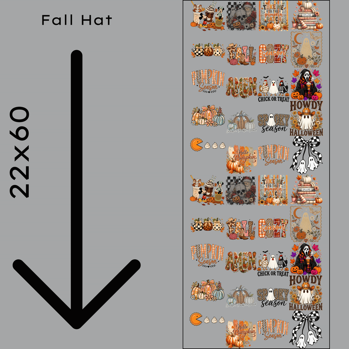 Fall Hat Gang Sheet