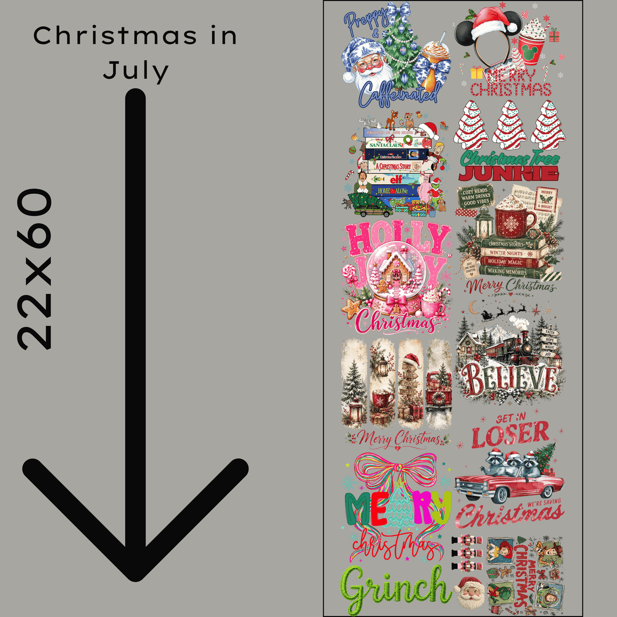 Christmas in July Gang Sheet