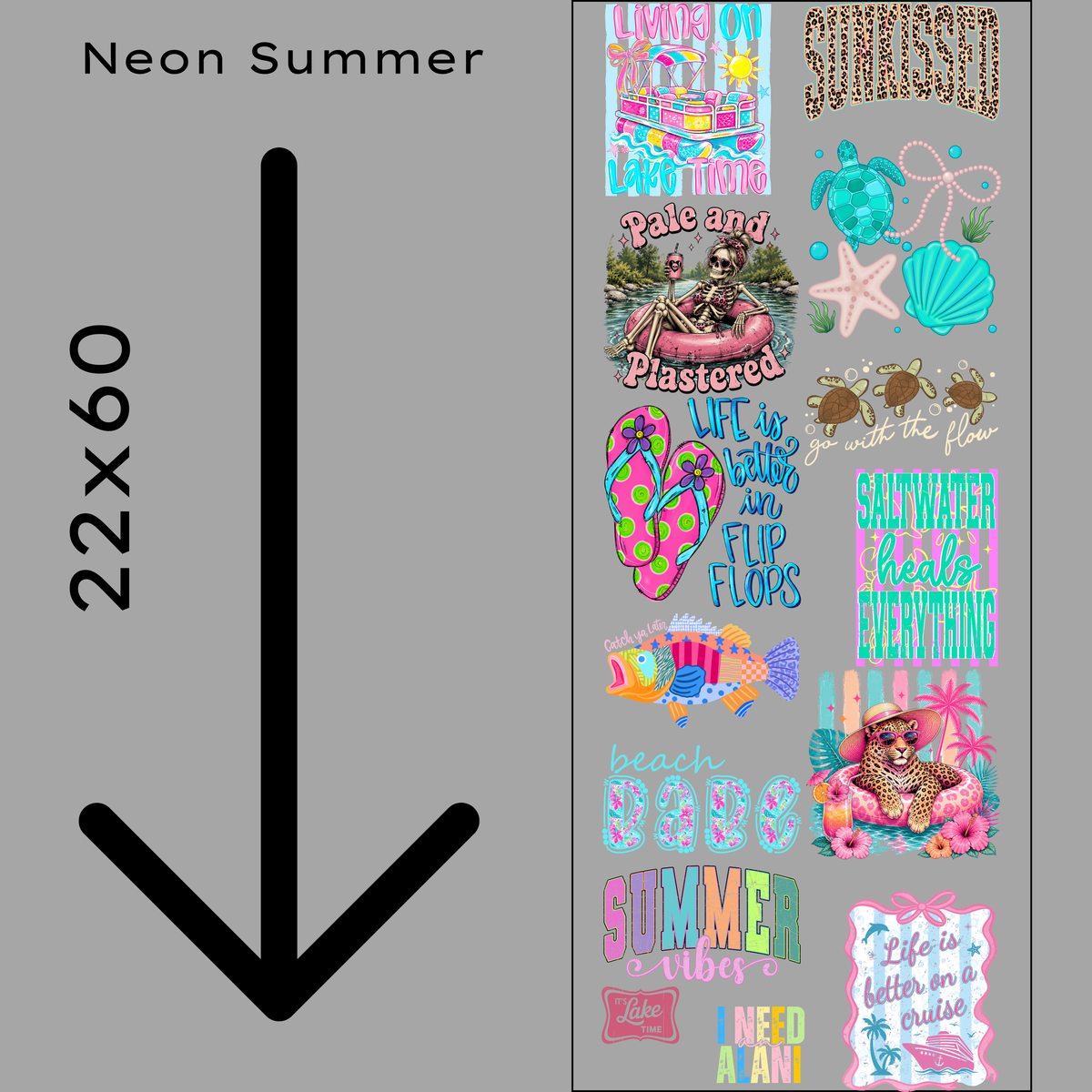 Neon Summer Gang Sheet
