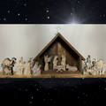 3D 14-Piece Handcrafted Wooden Nativity Set with Stable | Laser-Cut Holiday Décor | Christian Christmas Scene | Unique Gift