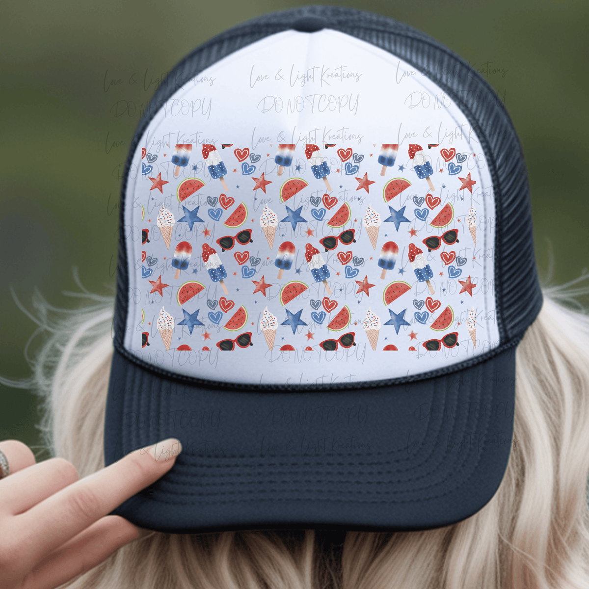 4th of July Hat Background