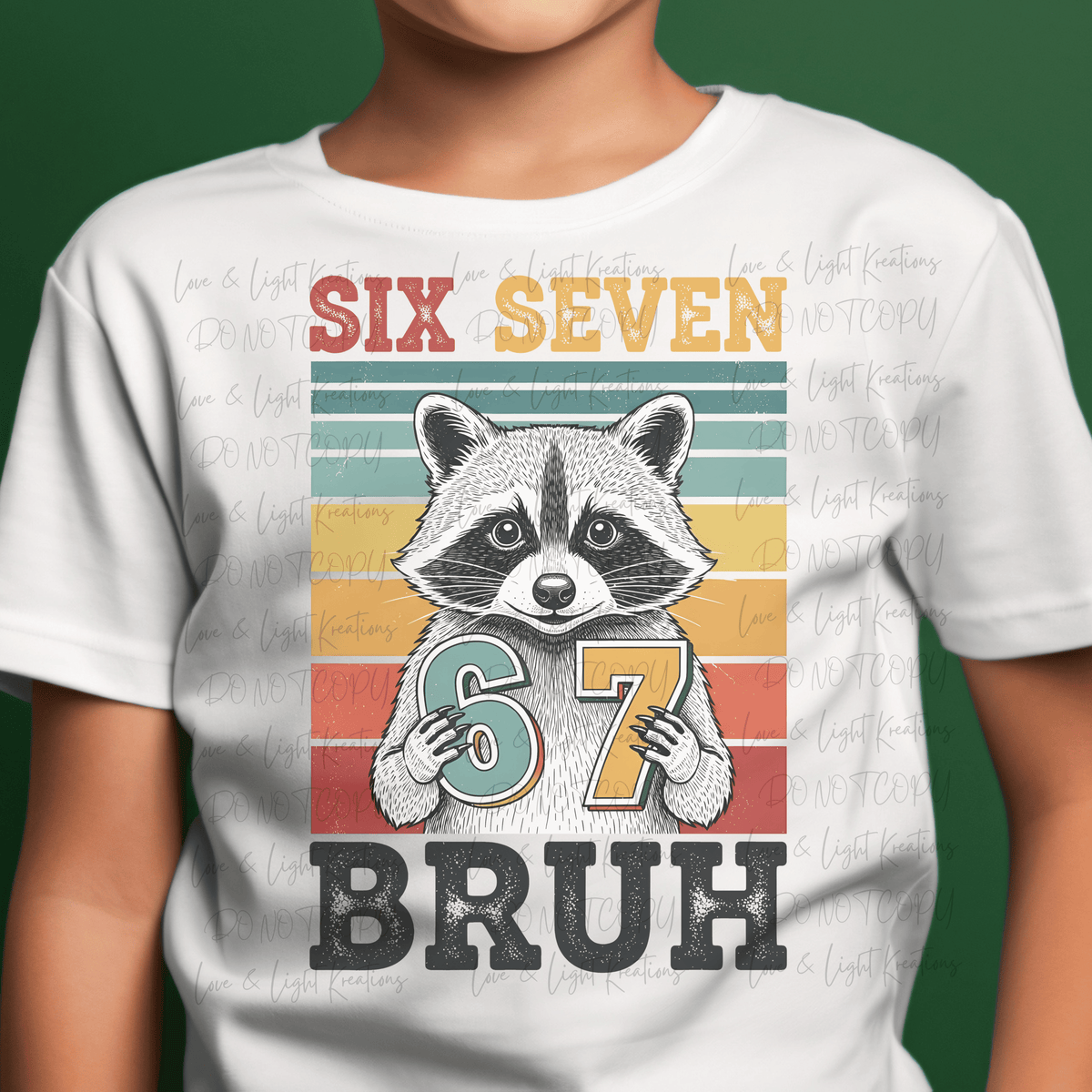 6 7 Bruh Racoon Meme