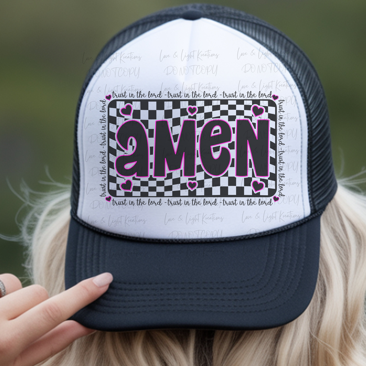 Trust in the Lord Checkered Amen