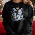 Blue Winter Snowman