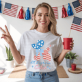 All American Cutie American Flag Balloon Animal Hand-drawn