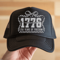 America 1776 250 Years of Freedom with Checkered Bow White