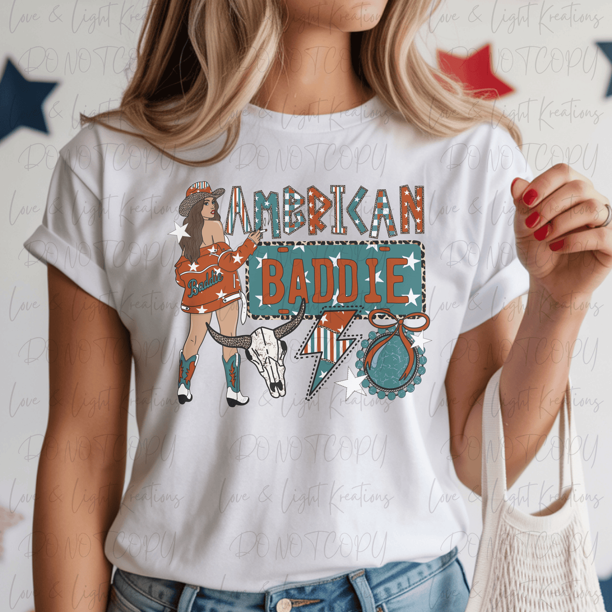 American Baddie Edgy Western Blue