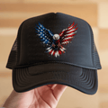 American Flag Flying Eagle