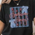 American Honey with Blue Coquette Bows and Stars Stamp
