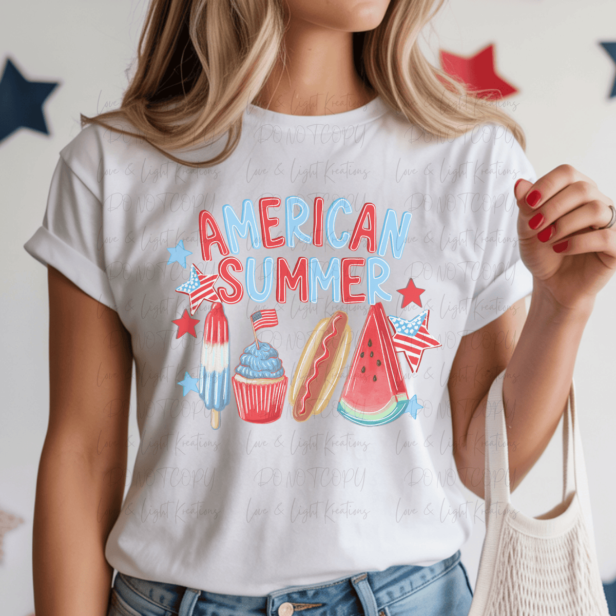 American Summer with Summer Foods and American Stars
