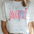 Aunt Red, White, and Blue Checker, Leopard, Stars and Stripes