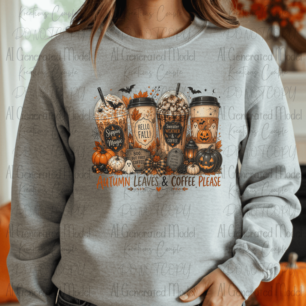 Autumn Leaves & Coffee Please Bat