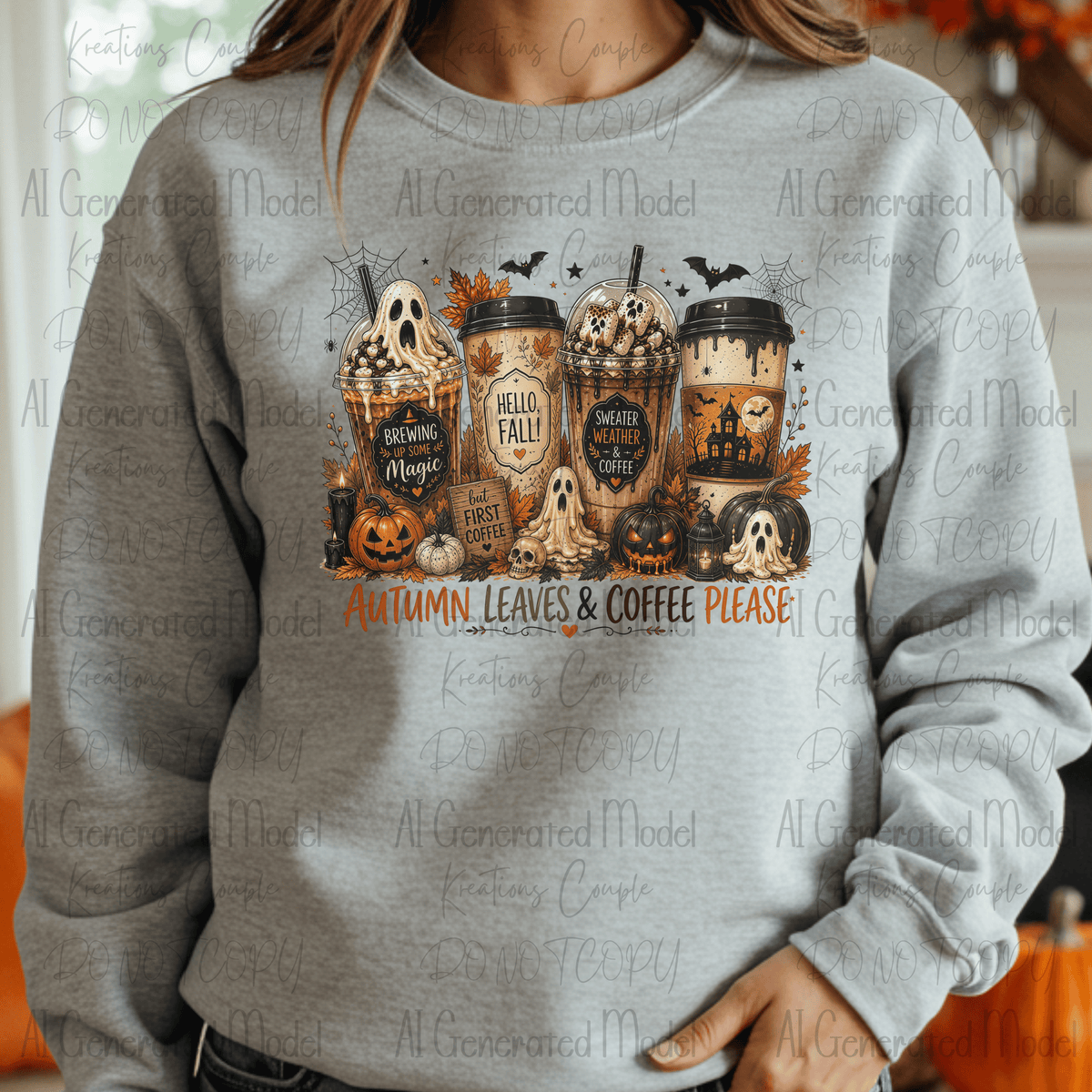 Autumn Leaves & Coffee Please Ghost