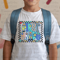 Back to School Checker Pattern First Grade