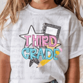 Back to School Composition Notebook Third Grade Blue and Pink