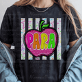 Back to School Striped Apple Para