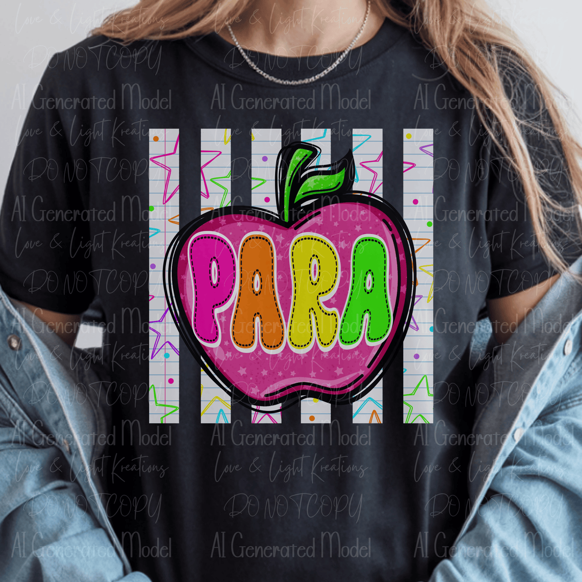 Back to School Striped Apple Para