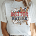 Baseball Hey Batter Batter Swing with Heart and Splatter