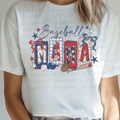Baseball Mama Stamps Patterned with Bows