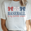 Baseball is My Favorite Season Red, White and Blue Bows