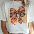 Basketball Coquette Bow with Basketball Court