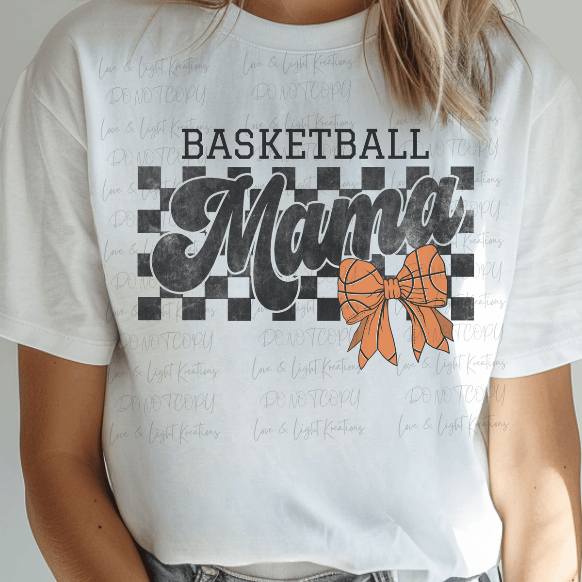 Basketball Mama with Basketball Coquette Ball and Checkered