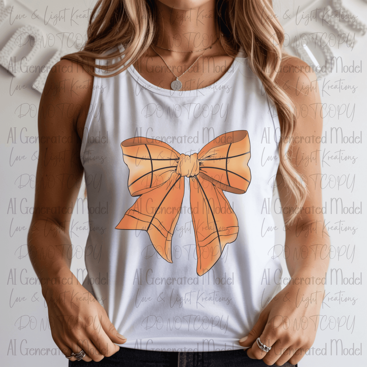 Basketball Pattern Coquette Bow