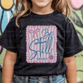 Be Still Psalm 46_10 Pink Stripe Stamp Bow