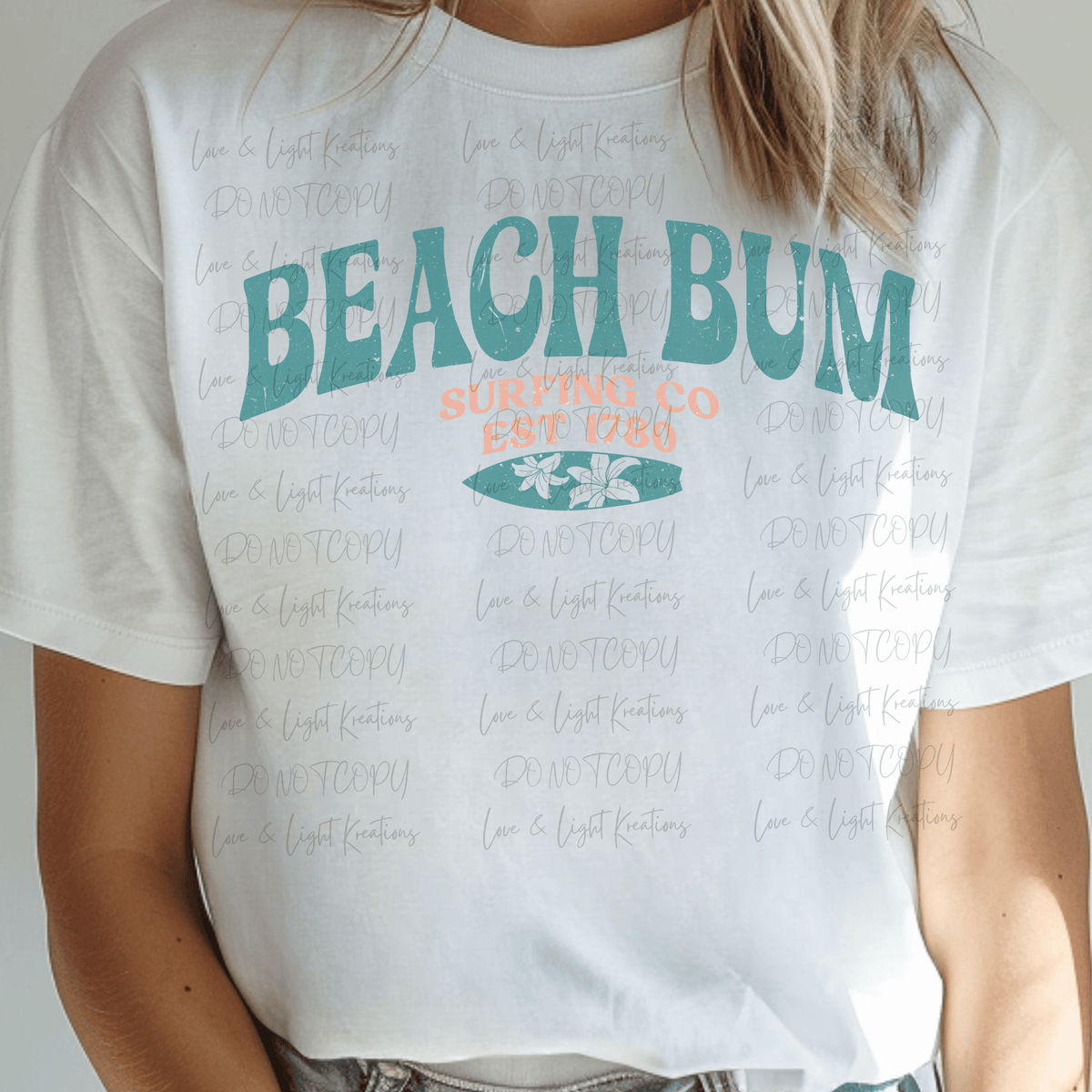 Beach Bum Surfing Co in Teal and Coral