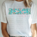 Beach Life with Teal and Patterned Letters