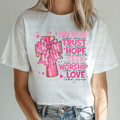 Believe, Trust, Hope, Seek, Worship, Love with Paint Strokes