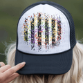 Black and White Stripe with Rainbow Splatter