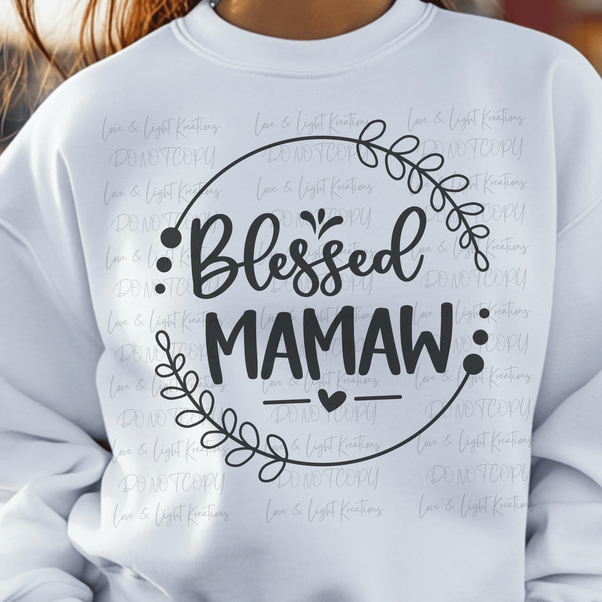 Blessed Mamaw Doodle Circle