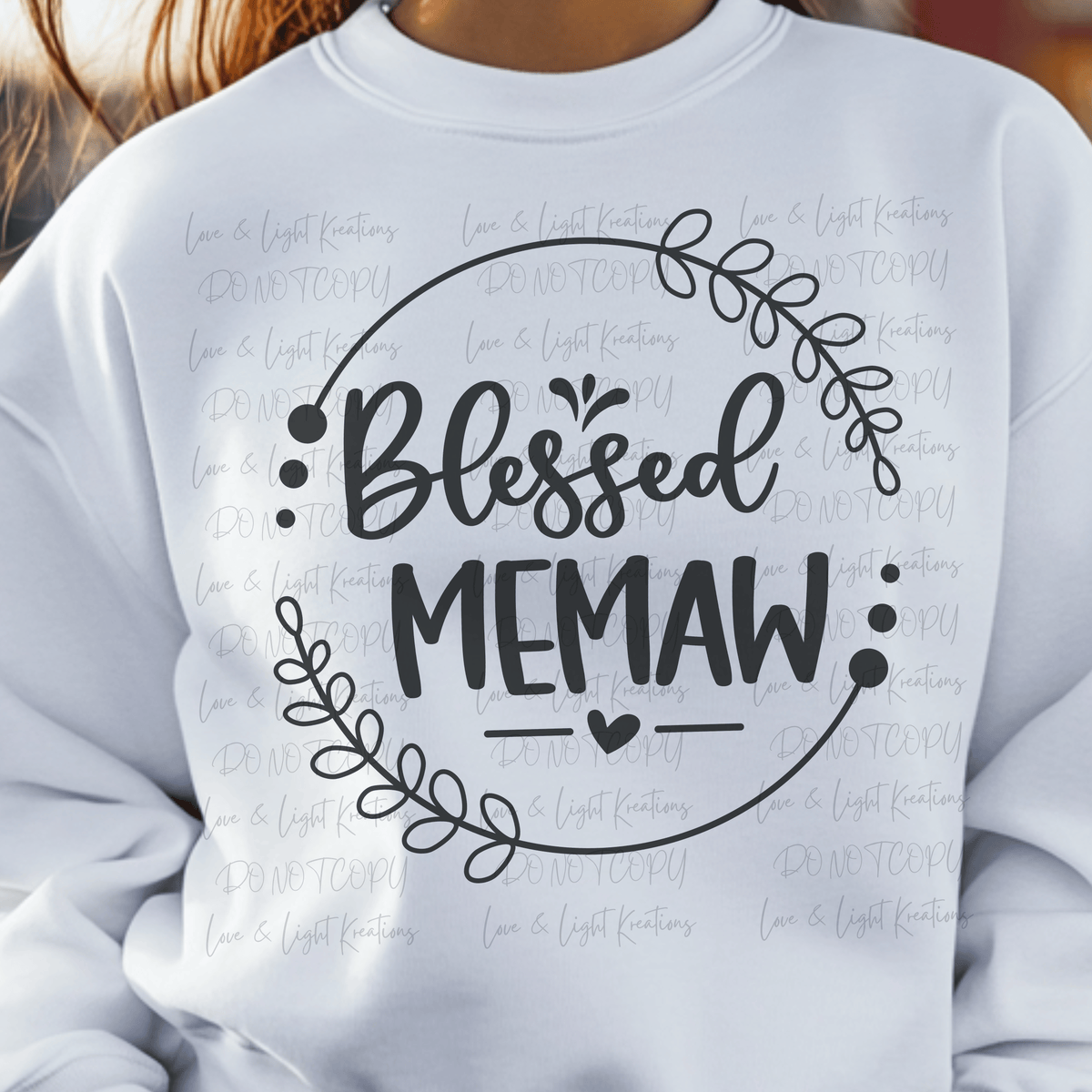 Blessed Memaw Doodle Circle
