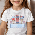 Blue Checkered 4th of July Treats Name Tag