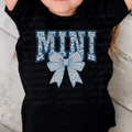 Blue Floral Mini with Blue Polka Dot Coquette Bow