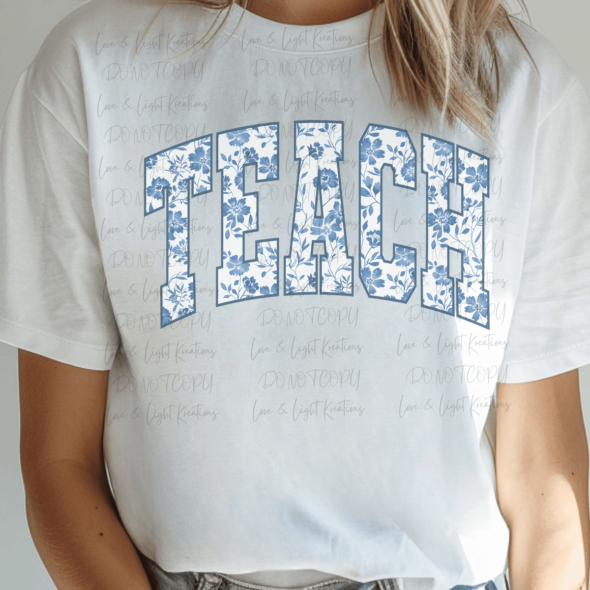 Blue Floral Teach