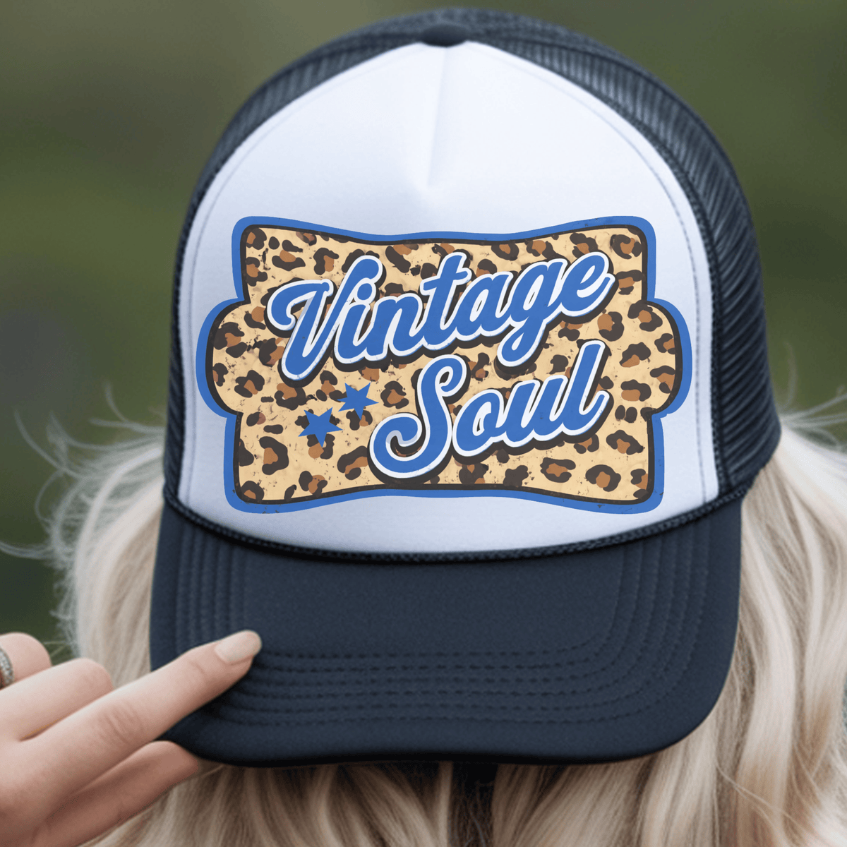 Blue Vintage Soul with Leopard Print