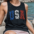 Blue, White and Red USA with Star Cut-outs