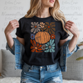 Boho Flower Pumpkin Distressed