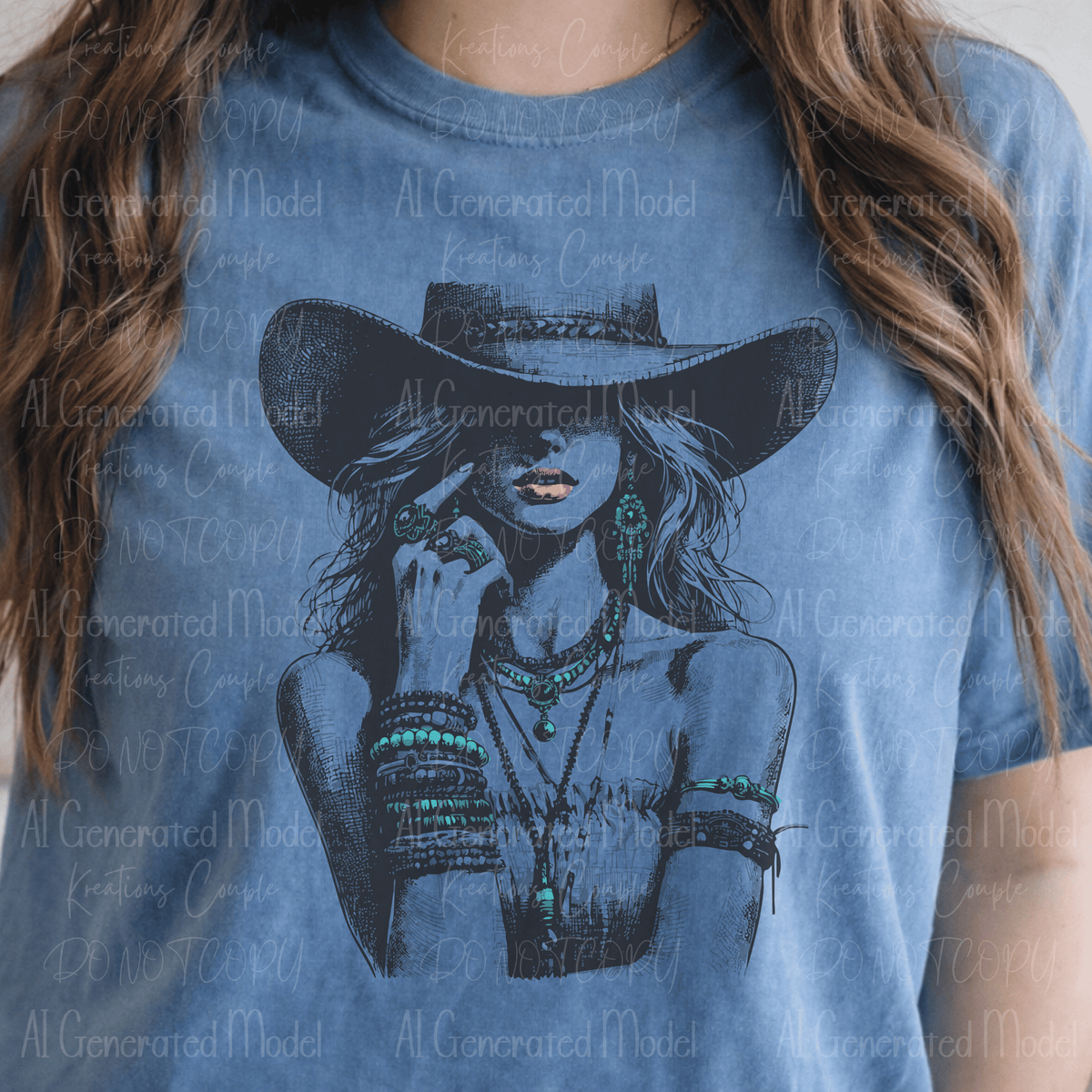 Boho Stylish Vintage Western Cowgirl