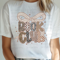 Book Club with Leopard Coquette Bow and Patterned Letters
