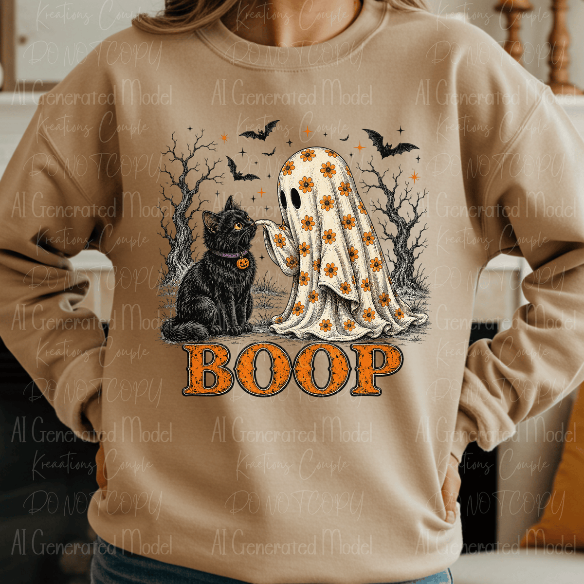 Boop Ghost Black Cat
