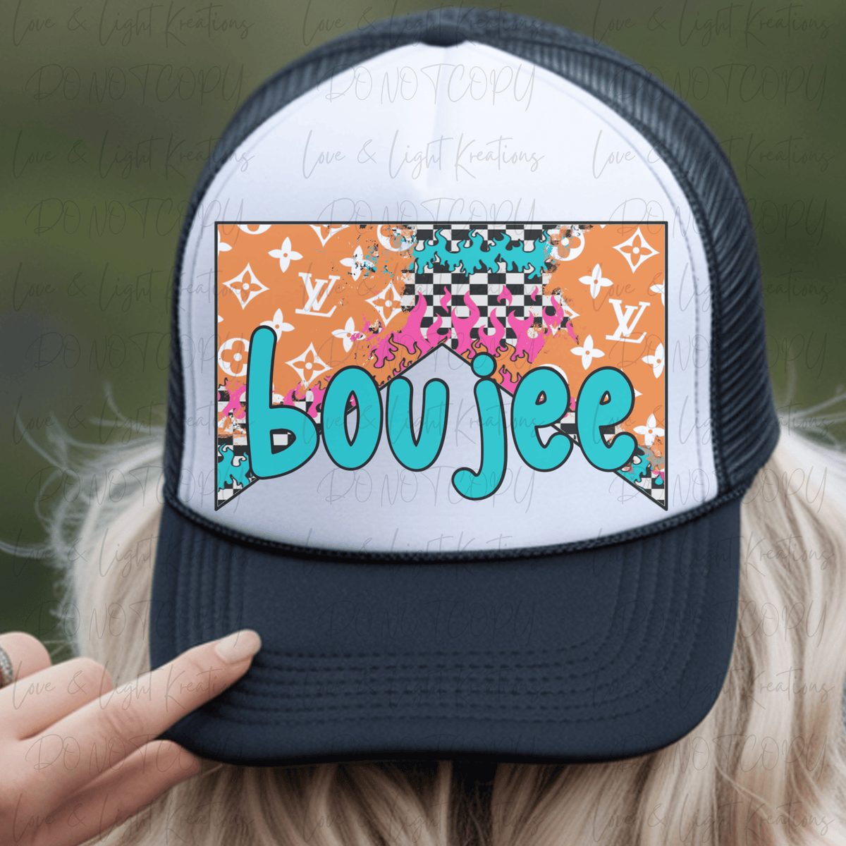 Boujee Checkered with Flames