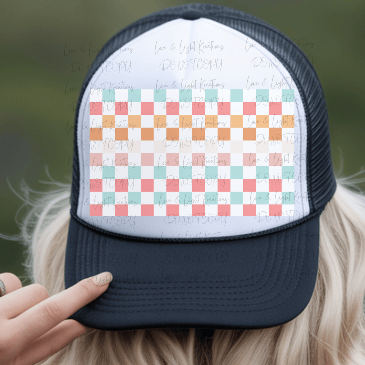 Bright Colored Checkered Background
