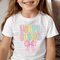 Bright Colored Happy Easter with Bow