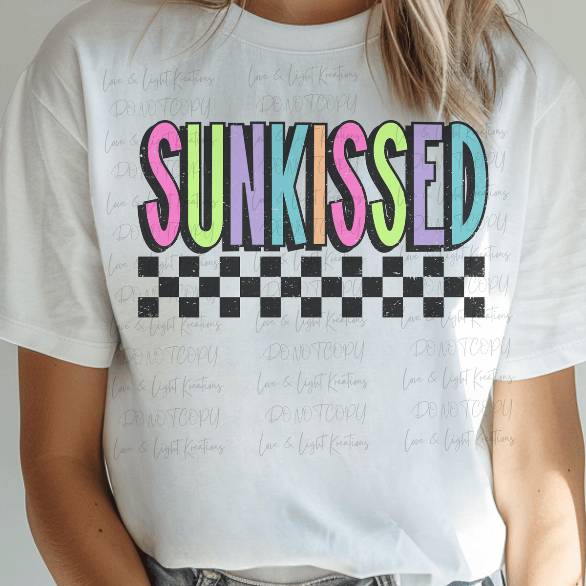 Bright Colored Sunkissed with Checkered Underline